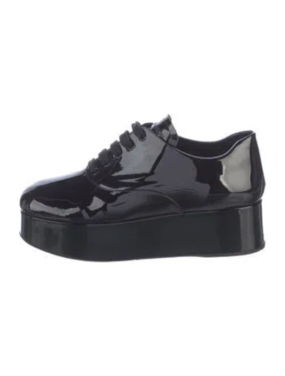 Pre-owned Miu Miu Patent Leather Sneakers In Blue