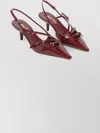 Miu Miu Slingback Deep Purple In Patent Leather With Buckles Women