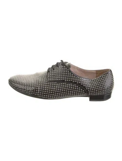 Pre-owned Miu Miu Patent Leather Studded Accents Oxfords In Multi