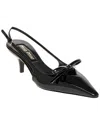Miu Miu Patent Leather Slingback Pumps With Straps In Black