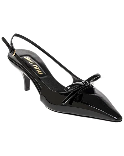 MIU MIU MIU MIU PATENT SLINGBACK PUMP