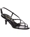 Miu Miu Patent Slingback Sandal In Black