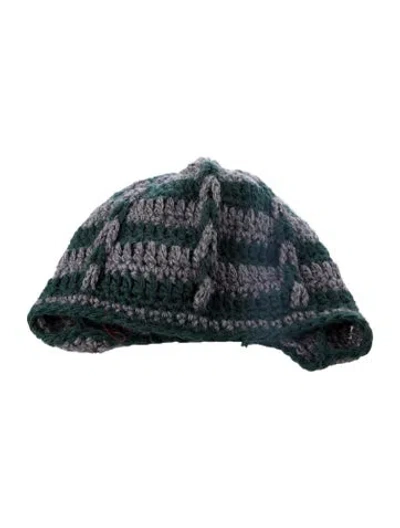 Pre-owned Miu Miu Pattern Print Knitted Beanie In Multi