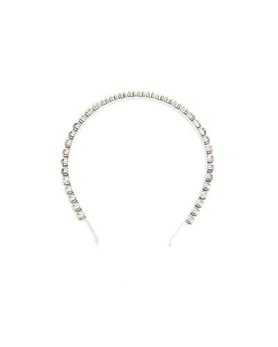 Miu Miu Pearl & Rhinestone Headband In Pattern