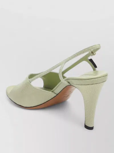 Miu Miu Peep Toe Pumps Textured Finish Design