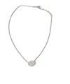 Miu Miu Pendant Necklace In White