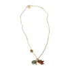 Miu Miu Charms Chain Necklace In Yellow