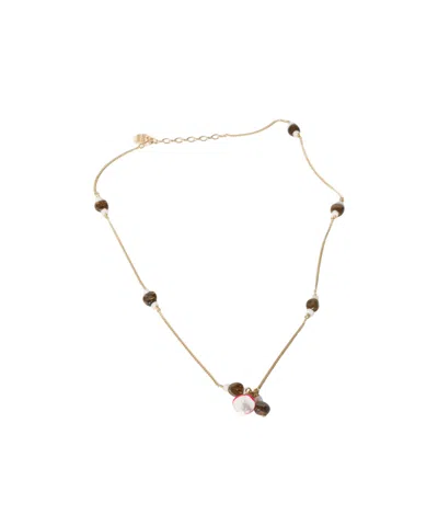Miu Miu Pendant Necklace In Yellow