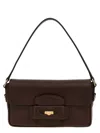 Miu Miu Brown Leather Handbag In Burgundy
