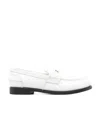 Miu Miu Patent Leather Penny Loafers In White
