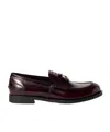 Miu Miu Leather Heeled Penny Loafers In Black