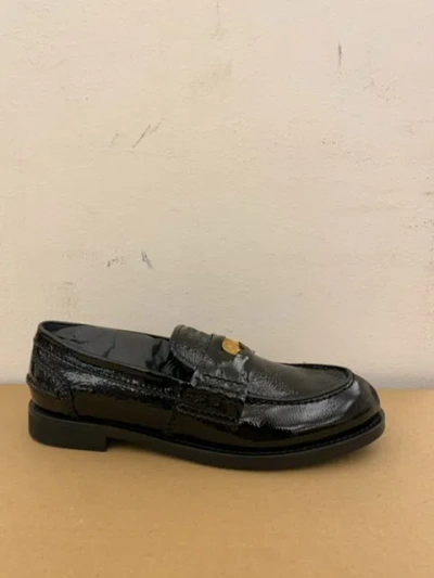 Miu Miu Leather Loafers In Black