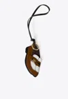 Miu Miu Penny Loafer Trick Keychain In Brown