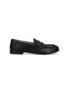 Miu Miu Black Leather Loafers In Black  