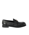 Miu Miu Women Leather Penny Loafers In Black