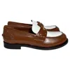 Miu Miu Two-toned Moccasins In Brown