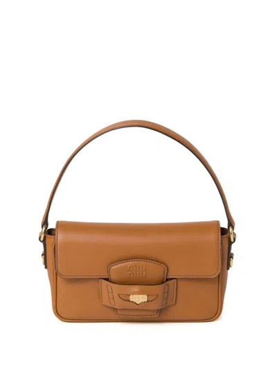 Miu Miu Penny Shoulder Bag In 褐色