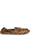 Miu Miu Penny-strap Leather Loafers In Animal Print