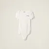 Miu Miu X Petit Bateau Slim Logo Bodysuit In White