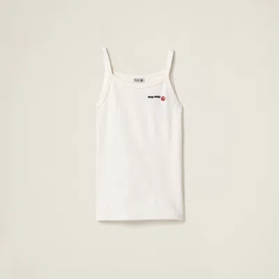 MIU MIU PETIT BATEAU X MIU MIU STRETCH JERSEY TOP