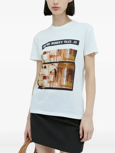 Miu Miu Photograph-print T-shirt In White