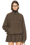 Miu Miu Wool Jacket Check Pattern High Collar In Brown