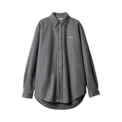 Pre-owned Miu Miu Pile Top 'grigio' | Grey | Women's Size 40 In Gray