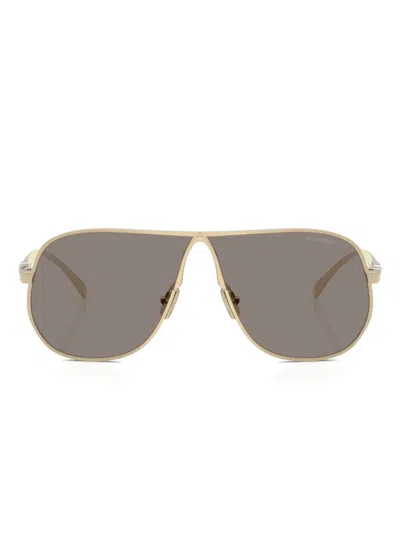 Miu Miu 0mu A56s Miu Ombre Zvn80q Oro Pallido Sunglasses In Gold