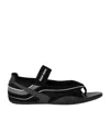 Miu Miu Logo-print Sandals In Black/dark Grey