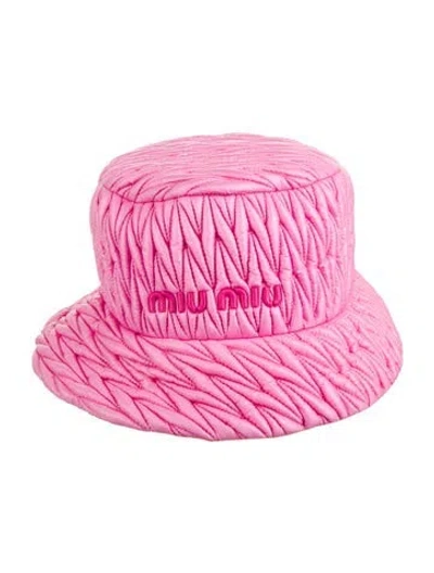 Pre-owned Miu Miu Pink Bucket Hat