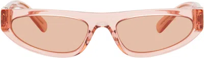 Miu Miu Pink Cat Eye Acetate Sunglasses In 14t07v