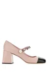 Miu Miu Pink Chain Strap Pumps In Pink