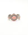 Miu Miu Pink Composite Crystal Embellished Floral Bracelet In Pink