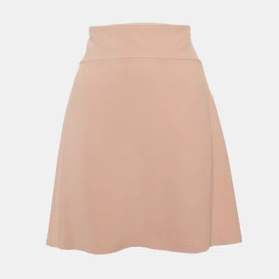 Pre-owned Miu Miu Pink Crepe Mini Skirt S