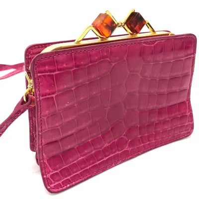 Pre-owned Miu Miu Pink Leather Pochette Shoulder Bag ()