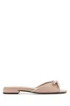 Miu Miu Pink Leather Sandals In Neutral