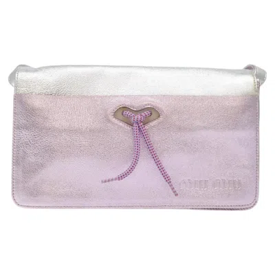 Pre-owned Miu Miu Pink Leather Shoulder Bag ()