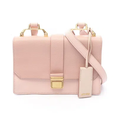 Pre-owned Miu Miu Pink Leather Shoulder Bag ()