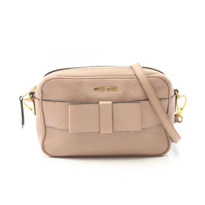Pre-owned Miu Miu Pink Madras Shoulder Bag ()