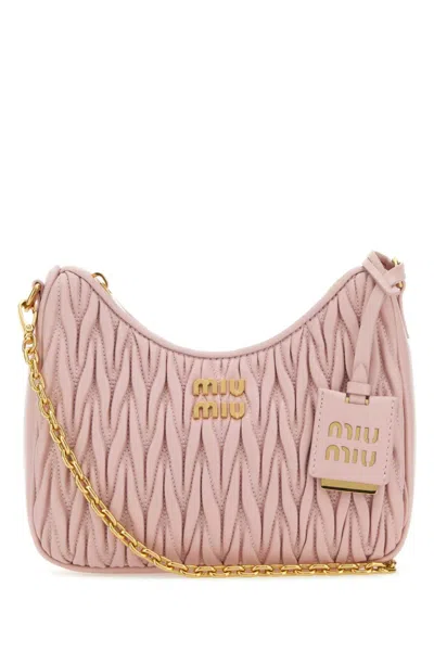 Miu Miu Pink Matelasse Shoulder Bag