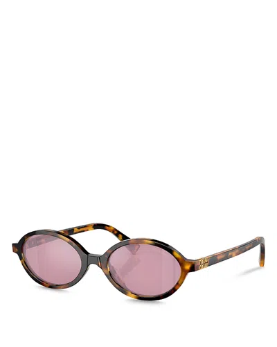 Miu Miu Miumiu 0mu 04zs Miu Regard Vau50d Havana Miele Sunglasses In Brown