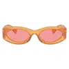 Miu Miu Pink Oval Ladies Sunglasses Mu 11ws 12t1d0 54 In Orange