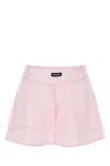 Miu Miu Satin Pyjama Shorts In Pink