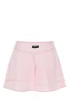 Miu Miu Satin Pyjama Shorts In Rosa