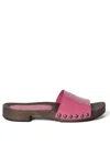Miu Miu Zoccoli In Pelle Fucsia  Donna In Pink