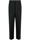 Miu Miu Embroidered Stretch Wool Palazzo Pant In Black
