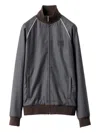 Miu Miu Pinstripe Zip-up Jacket In Blue
