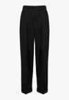 Miu Miu Pinstripe Tailored Pants In Navy