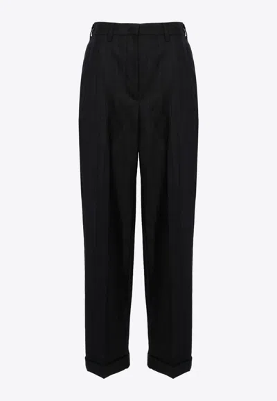 MIU MIU PINSTRIPE TAILORED PANTS