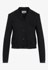 Miu Miu Pinstriped Jacket In Black